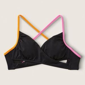 NWT - Victoria's Secret PINK Push-Up Triangle Halterneck Bikini Top, Siz…